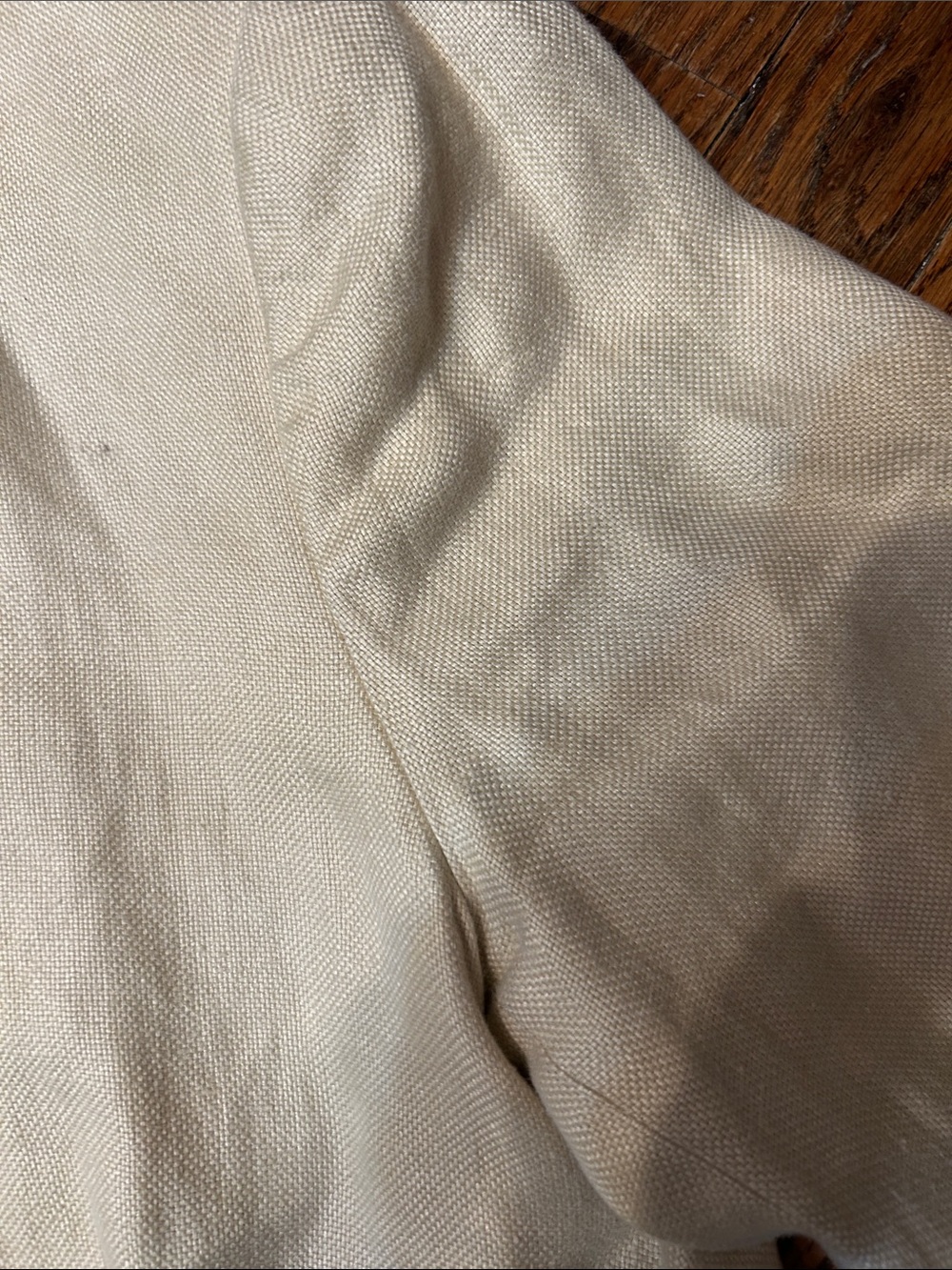 Lauren Ralph Lauren Cream 💯Linen Button Front Blazer - Picture 6 of 16